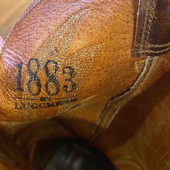 Lucchese 1883 Hornback Caiman Gator Tail Cowboy Boots in size 10.5 - Picture 6 of 7